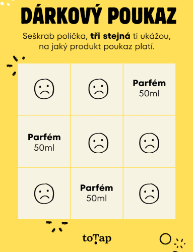 Stírací dárkový poukaz Parfém 50 ml