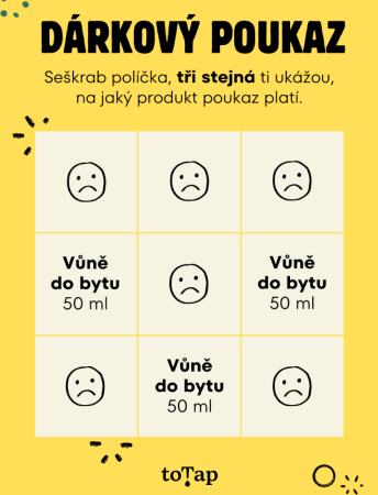 Stírací dárkový poukaz Vůně do bytu 50 ml