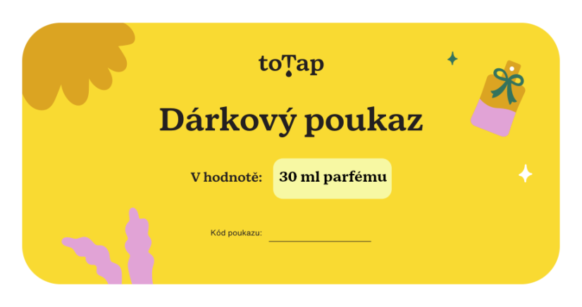 Dárkový poukaz v hodnotě 30 ml parfému