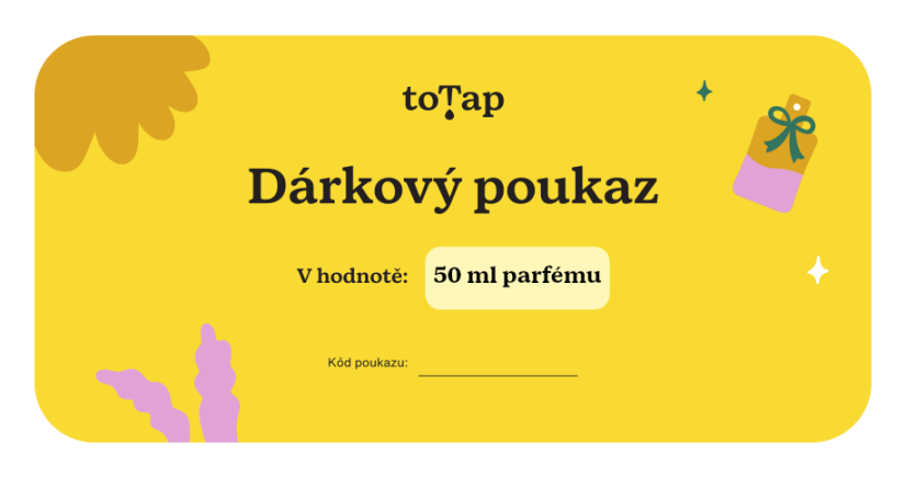 Dárkový poukaz v hodnotě 50 ml parfému