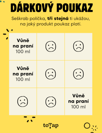 Stírací dárkový poukaz Vůně na praní 100 ml
